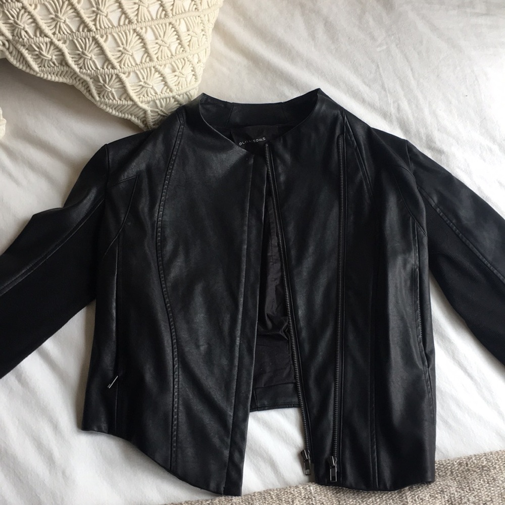 Black moto jacket